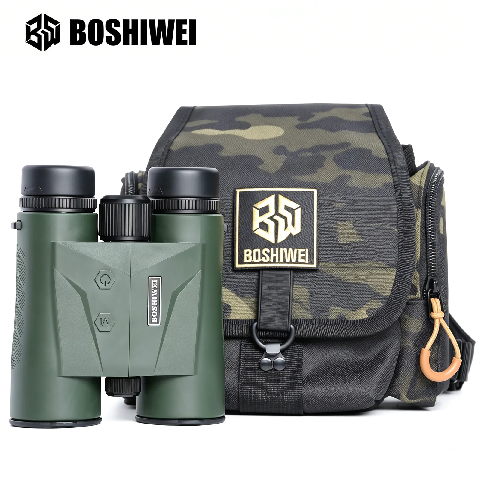 

BOSHIWEI 10x42 HD Binoculars with Laser Rangefinder IPX7 Waterproof Ergonomic Design for Long Time Outdoor Viewing and Measuring