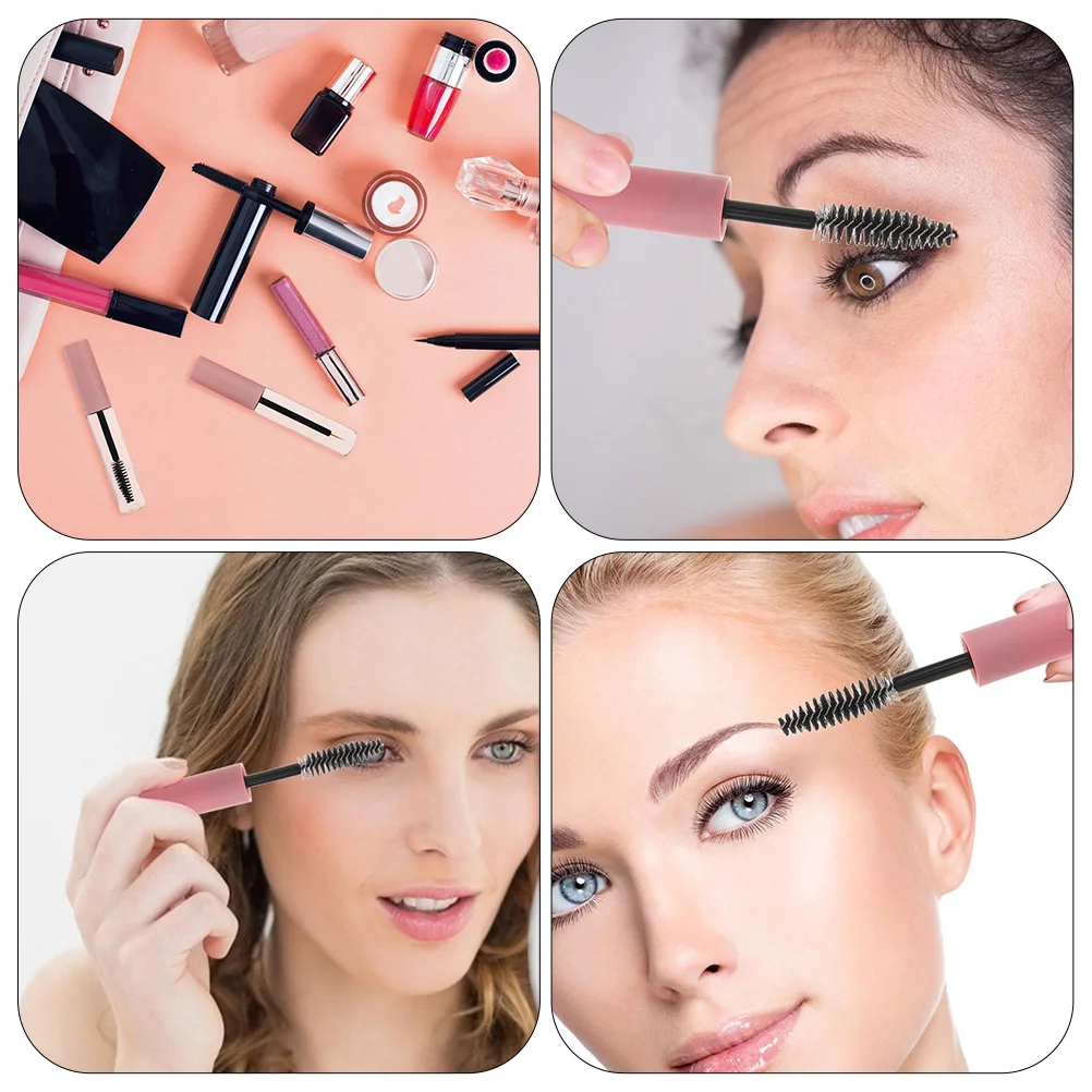 5ชิ้นรีฟิลหลอดมาสคาร่าที่ว่างเปล่าขนตาครีมภาชนะแต่งหน้าตู้สําหรับเครื่องสําอางเหลว