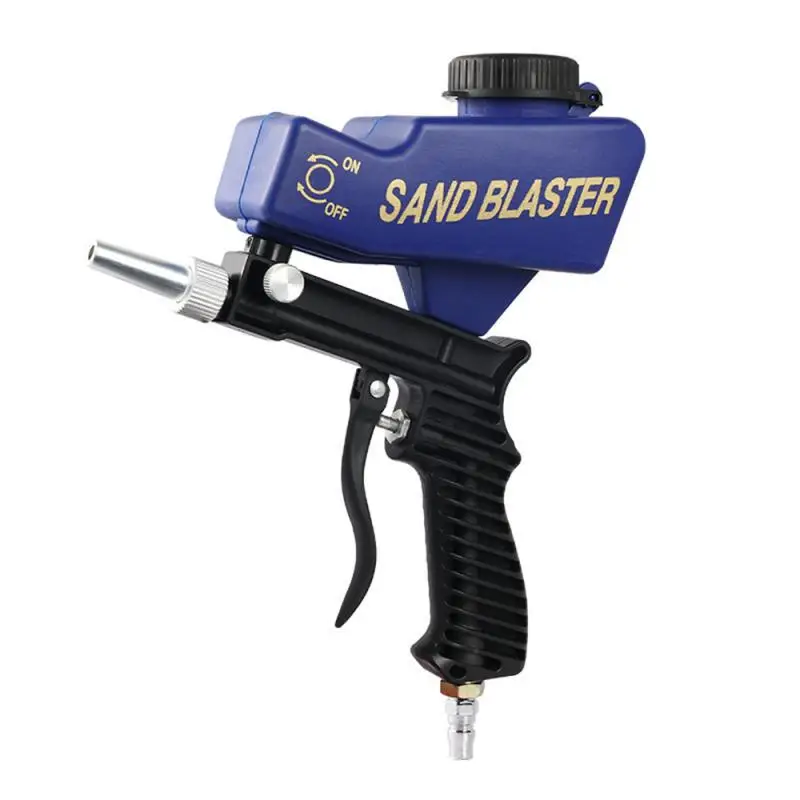 Adjustable Sandblasting Gun Portable Sand Blaster Paint Spray Machine Gravity Pneumatic Small Handheld Blasting Gun