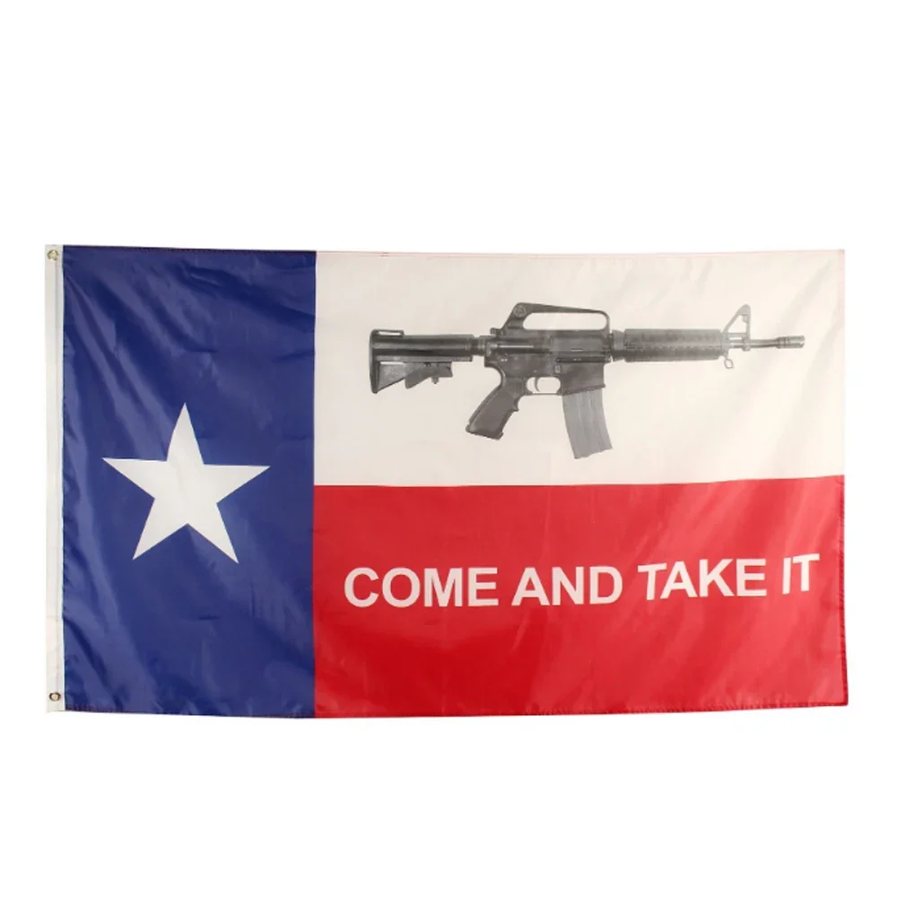 3X5FT CUSTOM Texas State Flag Large Outdoor Banner  Come and Take it 90X150CM