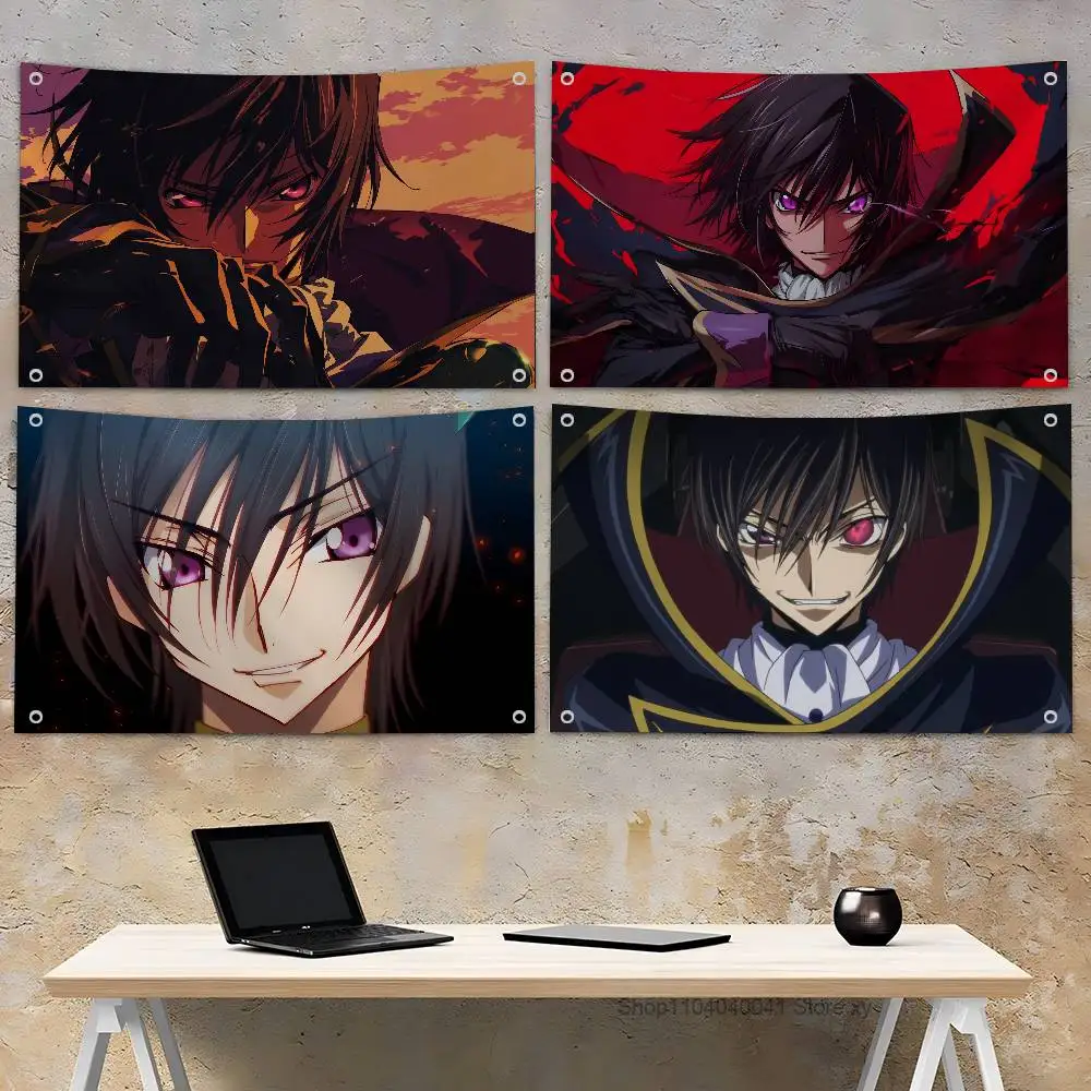 1pc Anime Lelouch Flagge Banner Vier Loch Flagge Polyester Outdoor Decor Zimmer Ästhetische