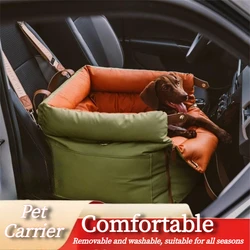 Asiento de coche para perros y gatos pequeños y medianos, cómodo