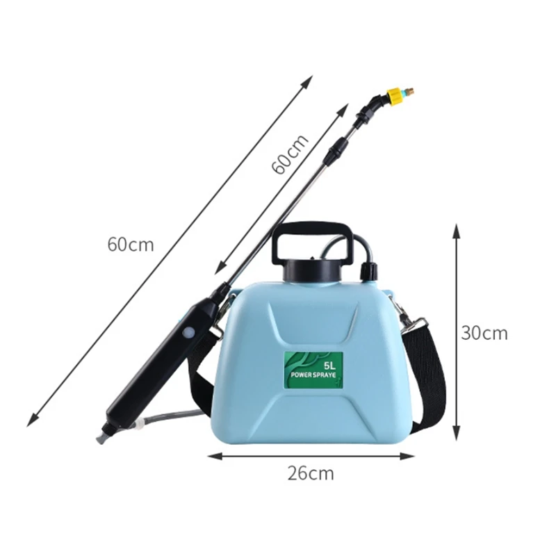Angetriebenes Sprüh gerät 5l Rasens prüh gerät Unkrauts prüh gerät mit 2 Sprüh düsen Teleskops tab und verstellbarem Schulter gurt