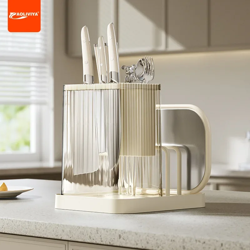 

AOLIVIYA держатель для кухонного ножа, клетка для палочек для еды, полка, бытовая столешница, стойка для разделочной доски, многофункциональные палочки для еды, ложка