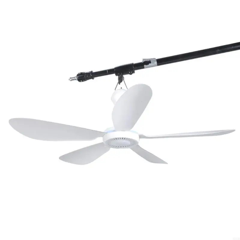 Remote Operated 12V Hanging Fan for Small Space 8H Timer 3 Speed Option 