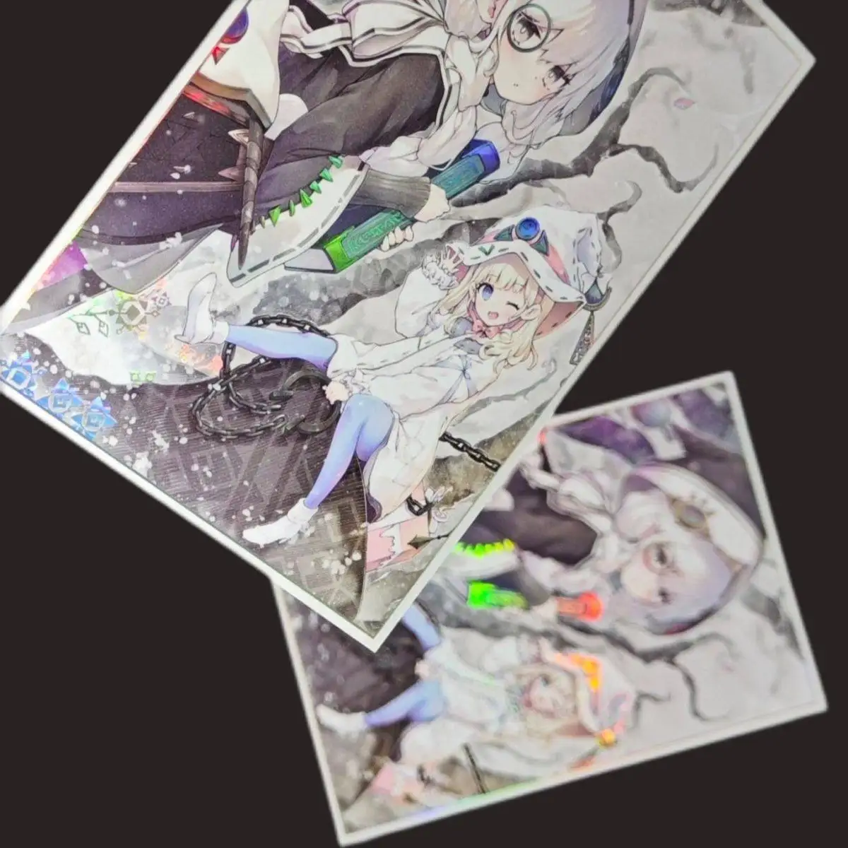 60PCS Flash Anime Card Sleeves 63mmx90mm Top Loading Card Protector YGO Card Holder for Japanese Size Trading Card Sleeves