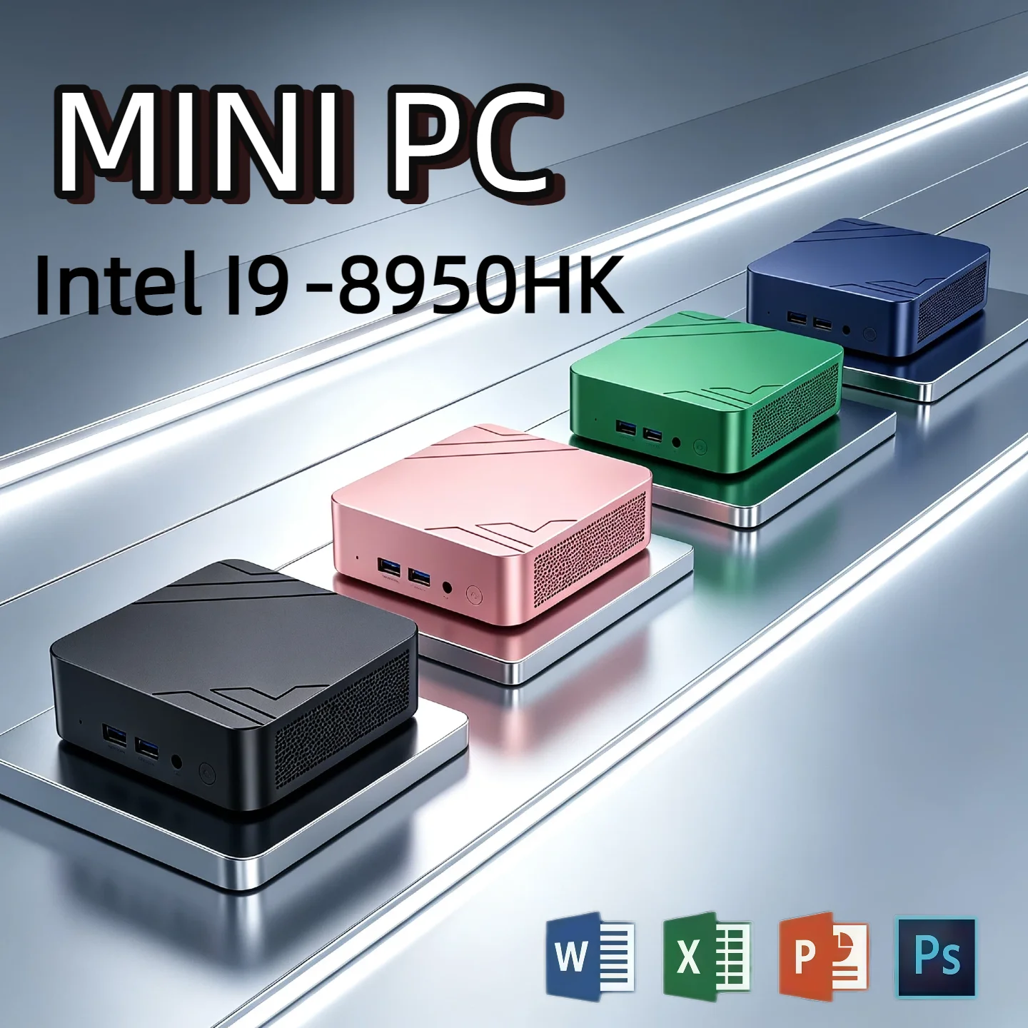2026 Mini PC Intel Core I9-8950HK, 16GB RAM 2TB SSD Compact Desktop For Daily Study, Office & Smooth Light Gaming