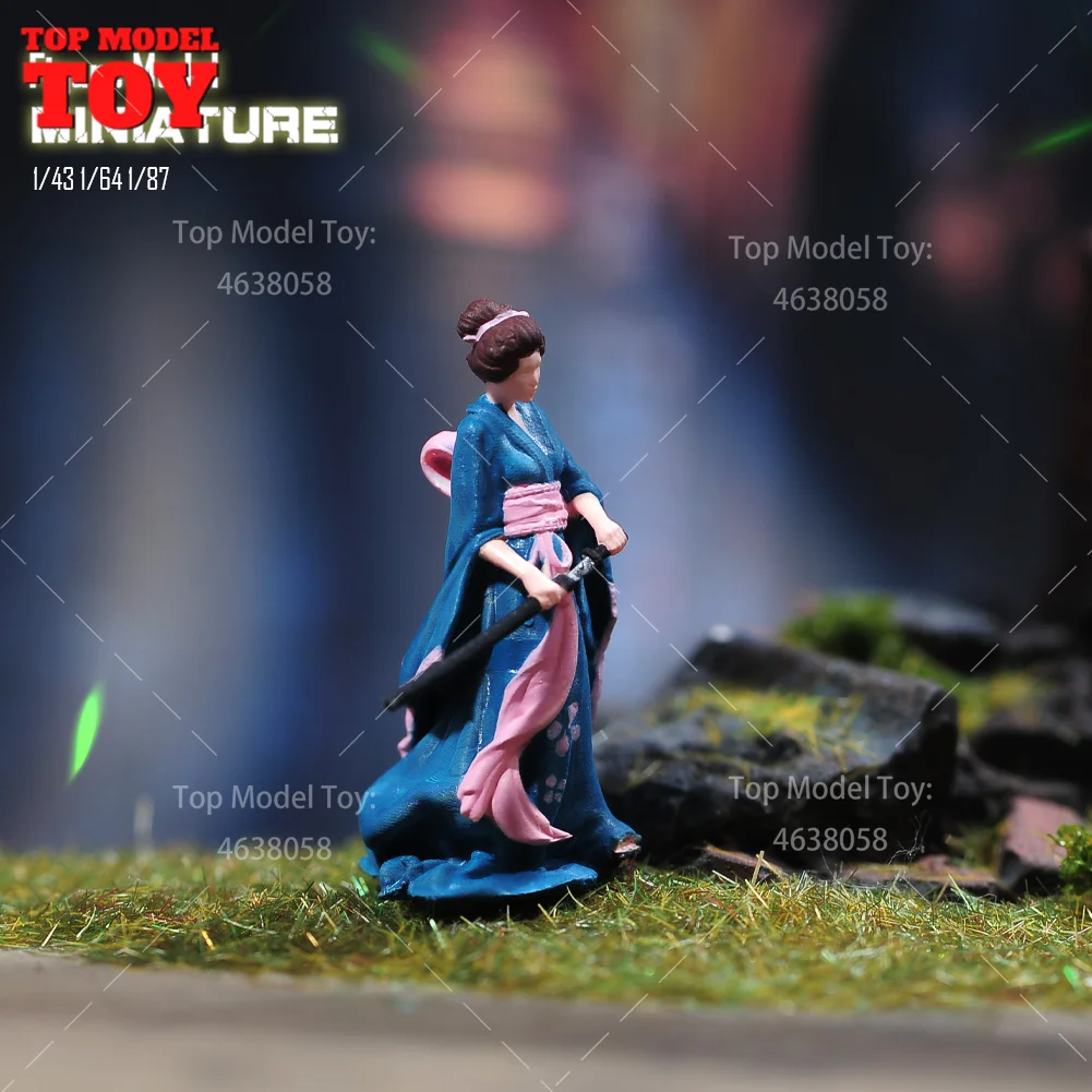 Painted Miniatures 1/64 1/43 1/87 Japanese Kimono Beauty Hold