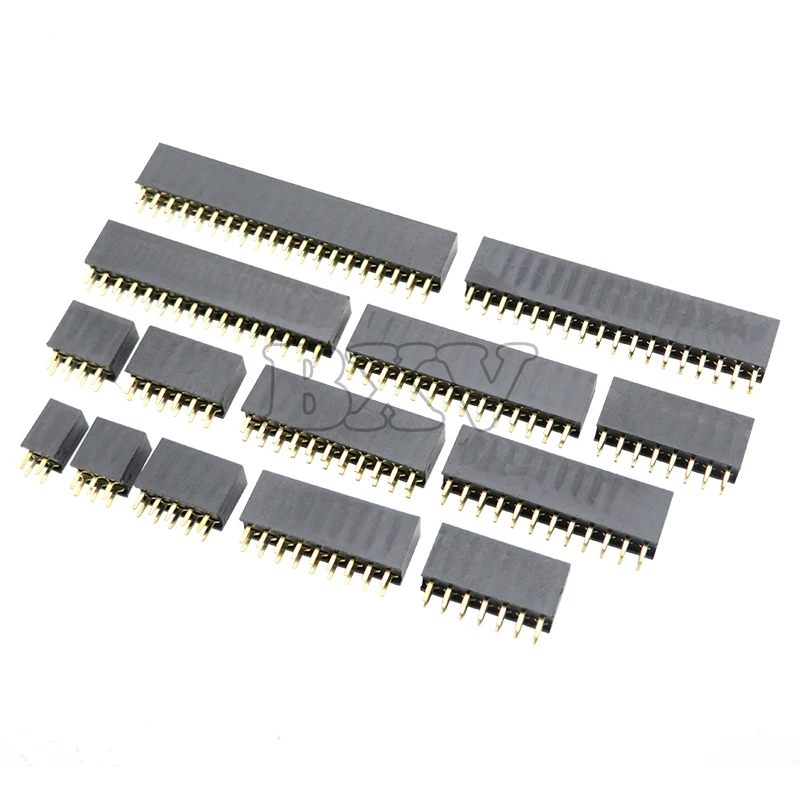 10PCS Double Row Pin Female Header Socket Pitch 2.54mm 2*2p 3PIN 4PIN 5PIN 6PIN 7PIN 8PIN 9PIN 20PIN Connector For Arduino