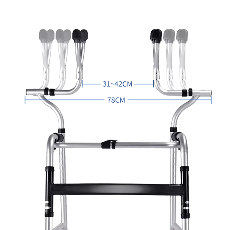 Elderly Rehabilitation Walker Underarm Crutches Walking Stick Disabled Rollator Aluminum Alloy Standing Frame Mobility Scooter