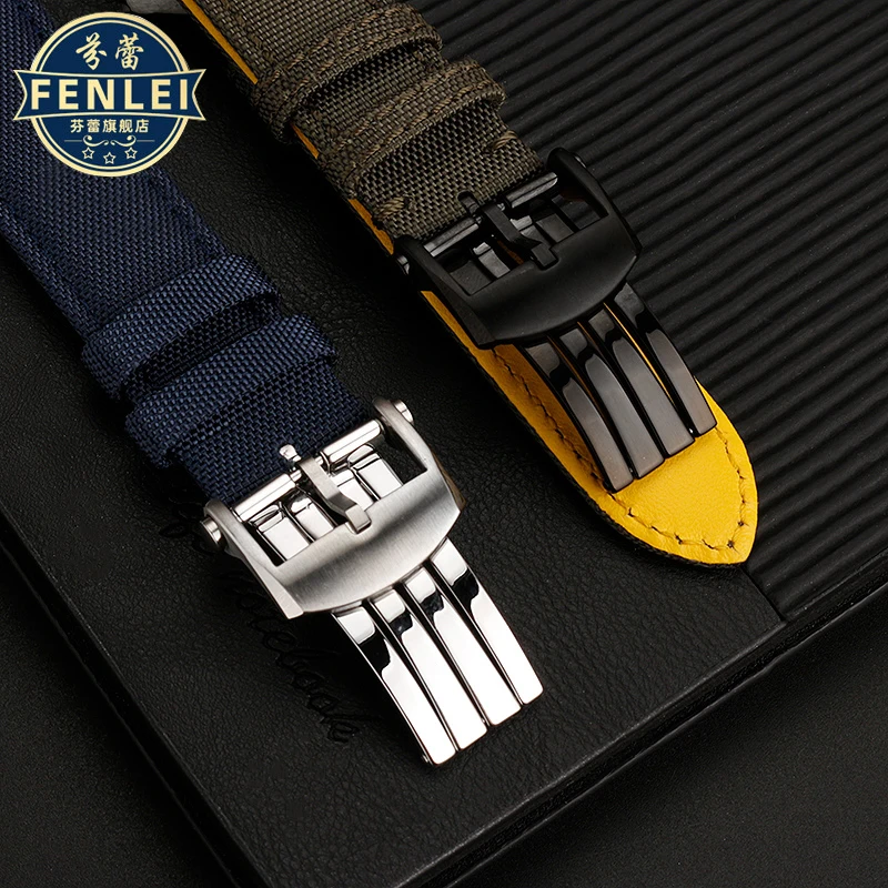 Do Breitling pasek do zegarka ze stali nierdzewnej składana klamra silikonowa z prawdziwego zegarek na pasku 20mm akcesoria do zegarka srebrny