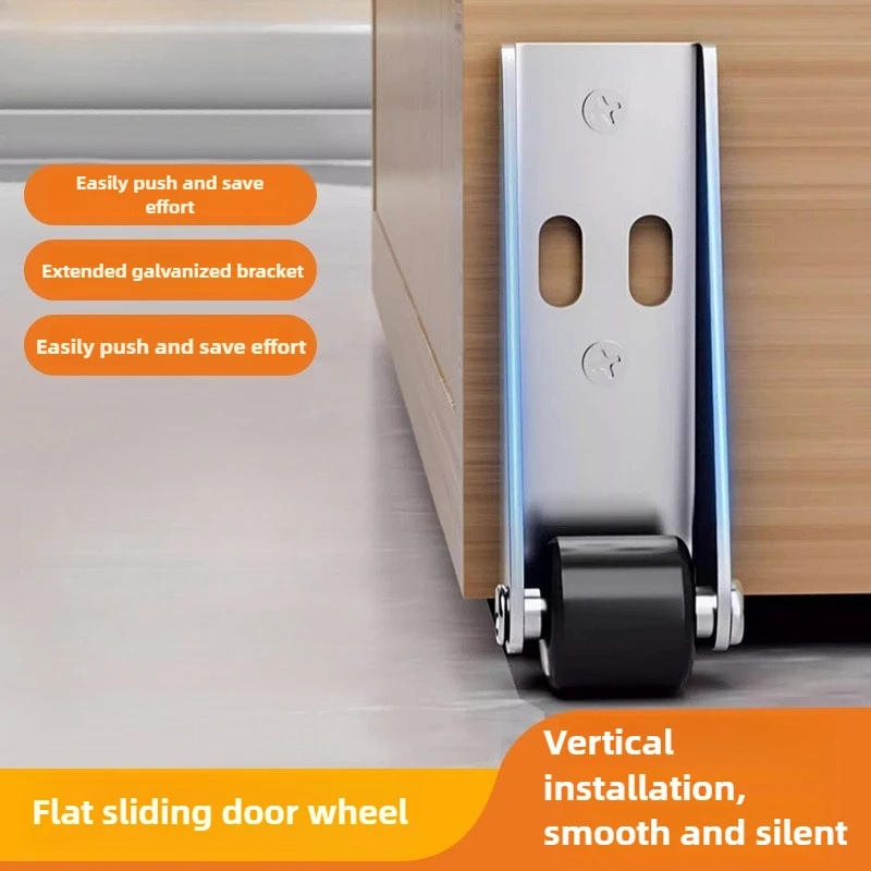 Roulette de meubles silencieuse, Support directionnel monté sur le côté, roue mobile, poulie stable et Durable, 4 pièces