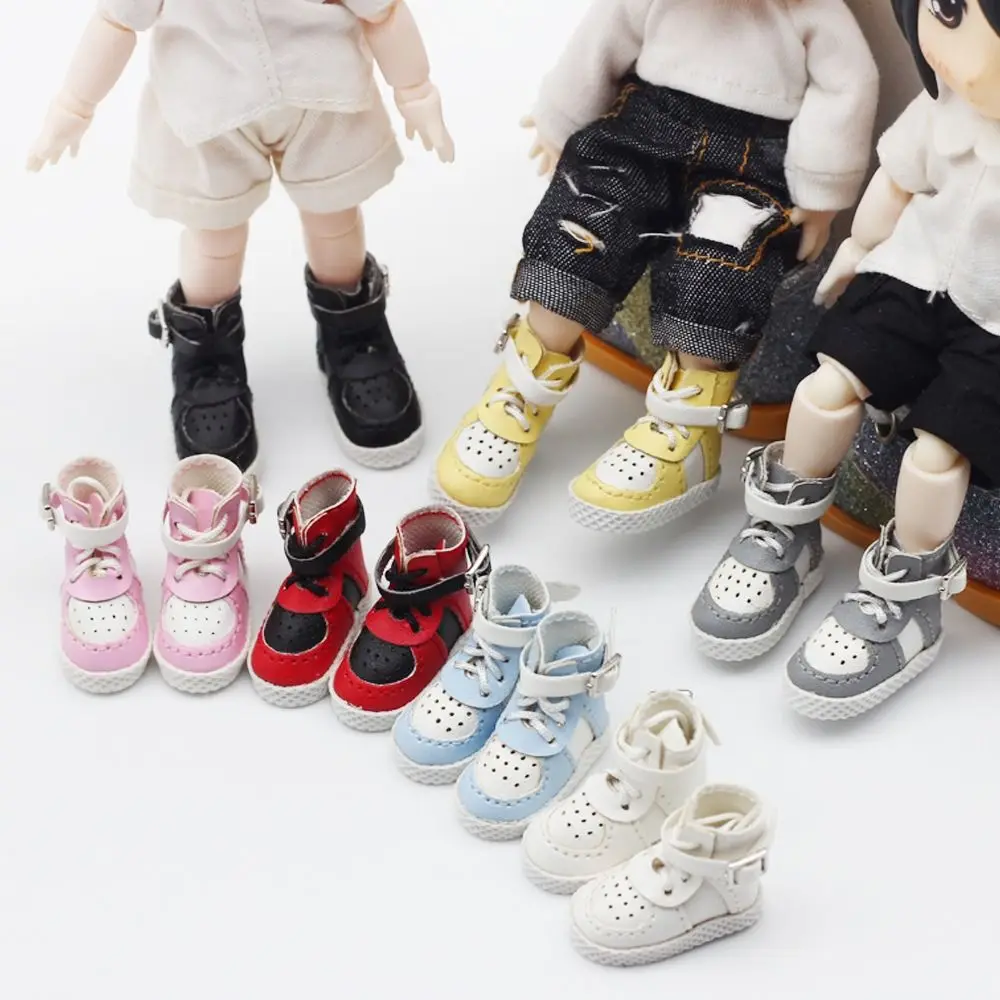 Scarpe da bambola Obitsu 11 alte Scarpe da ginnastica di moda High Street 1/12 Scarpe da bambola Bjd Fondo spesso multicolore 1/12 Scarpe casual Bjd