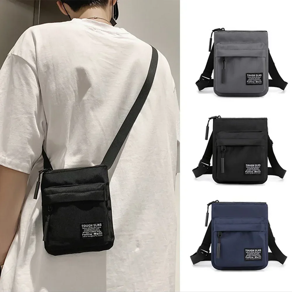 Men Mini Cross Body Messenger Shoulder Bag Multi-Purpose Fashion Casual Waterproof Nylon Outdoor Sports Male Crossbody Bag Purse