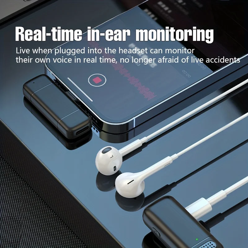 ميكروفون بلوتوث محمول K6 ميكروفون لاسلكي ذو طية صدر السترة مكبر صوت DJ MIC Gamer Gaming Phone Interview Youtube Live Streaming #5