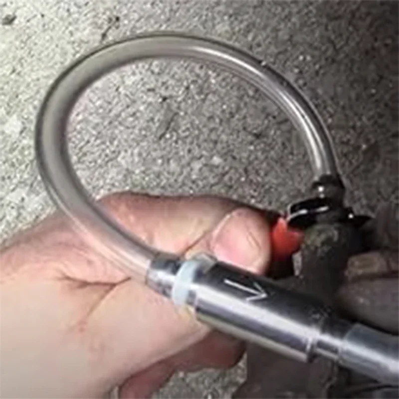 油圧ブレーキブリーダーホースツールロック可能な自動車ブレーキ液ブリーダー出血ホースノンリターン一方向チェックバルブ付き