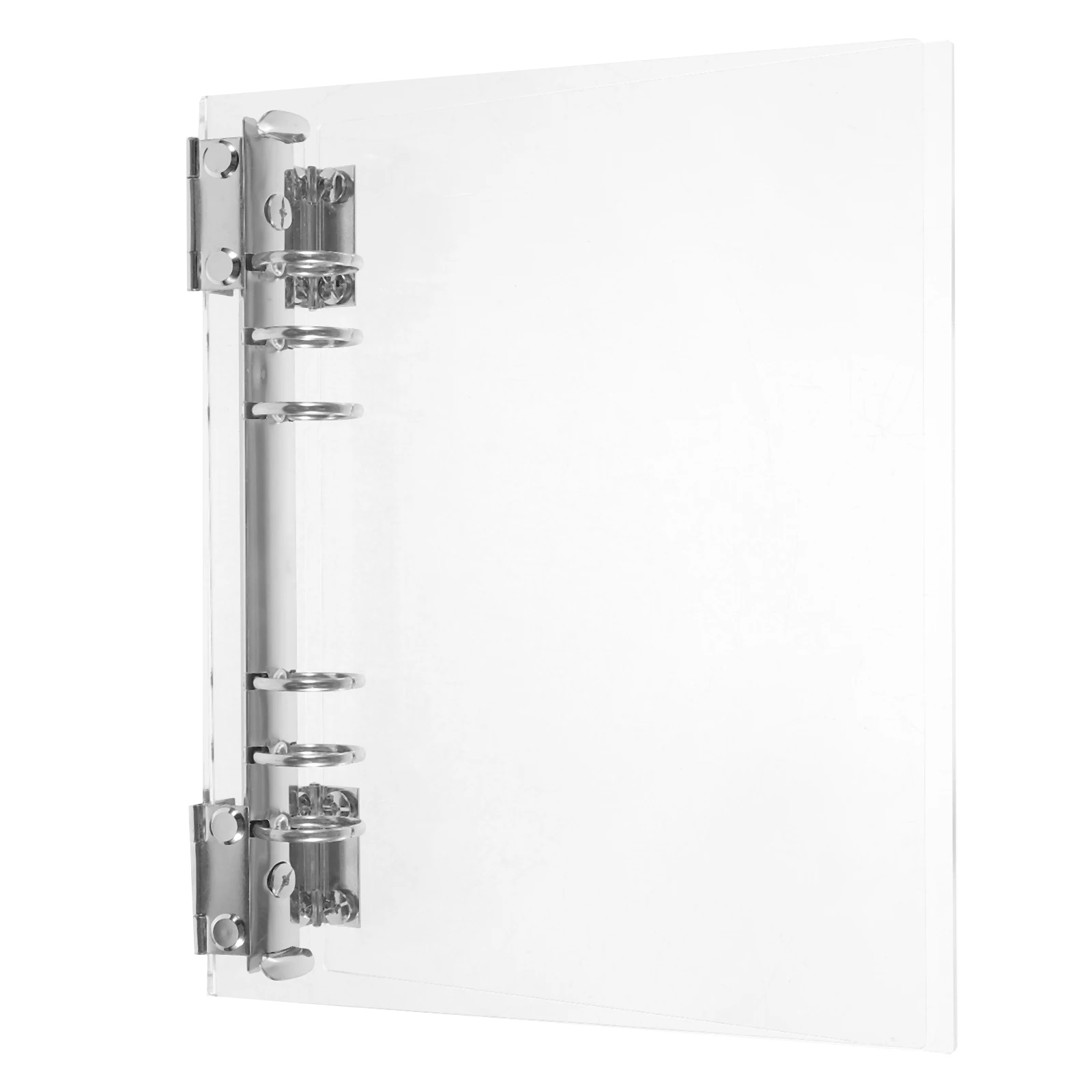 

Clear A5 Notebook Cover 6 Rings Loose Notebook Covers Leaf Plastic Shell Campus Stationery Folder Document ganizer