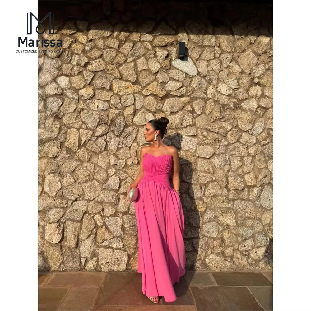 Marissa Line A Wedding Dress Chiffon Elegant Prom Dresses 2025 Custom Made Ball Gown Party Dresses Luxury Off-shoulder Evening