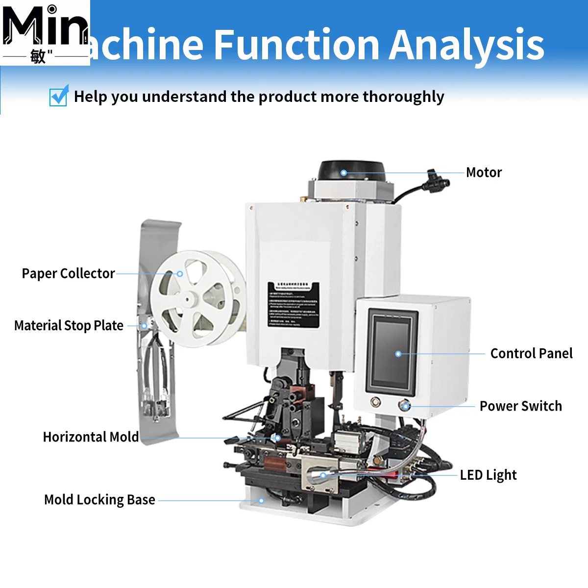2T OTP Mold Automatic Wire Stripping and Crimping Terminal Machine 16-32AWG Cable Crimper Stripper with Touch Screen