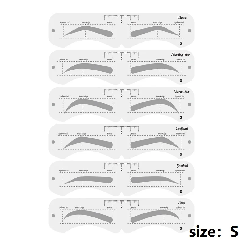 Eyeblogugshaper-Outils de maquillage, galets pour flèche, ensemble de forme de cils, accessoires de maquillage, modèle pour délimiter les yeux, MR03, 6 styles