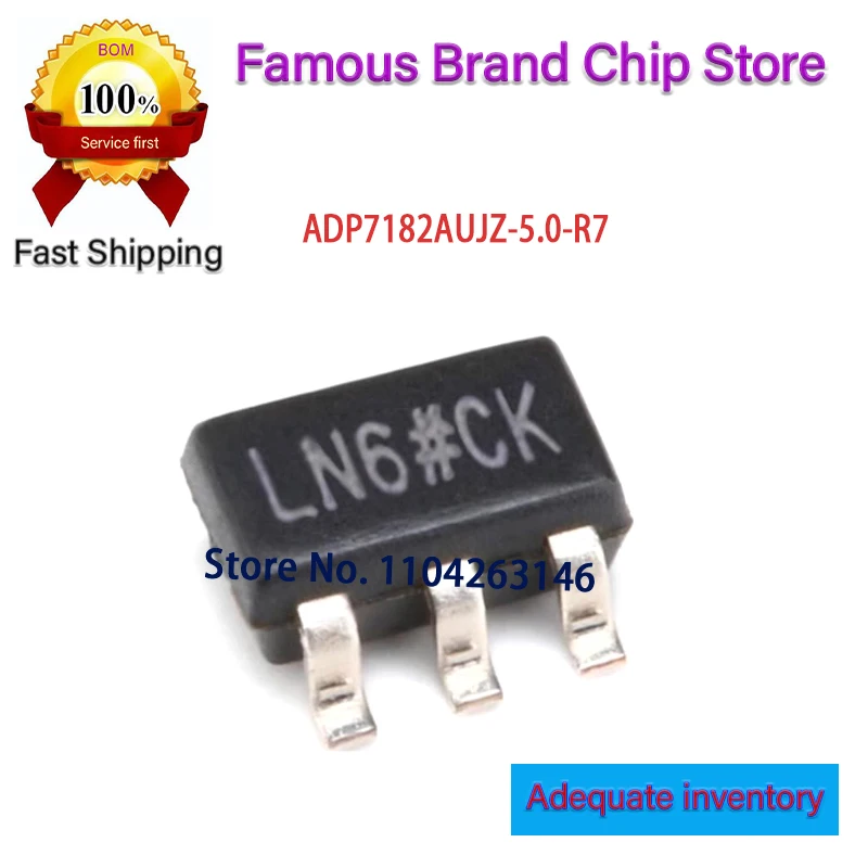 

5шт LN6 # CK Новый и оригинальный чип IC SOT23-5 ADP7182AUJZ-5.0-R7 ADP7182AUJZ-5.0 ADP7182AUJZ ADP7182AU ADP7182