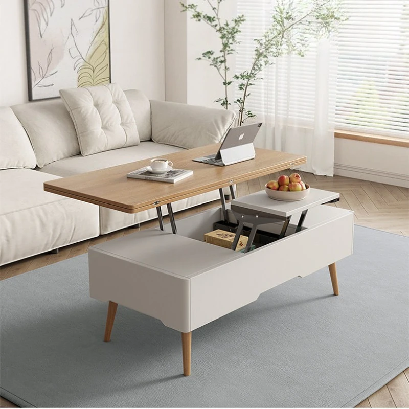 creative retractable coffee table household multi-functional Lifting coffee table high-end mesa ajustable en altura furniture
