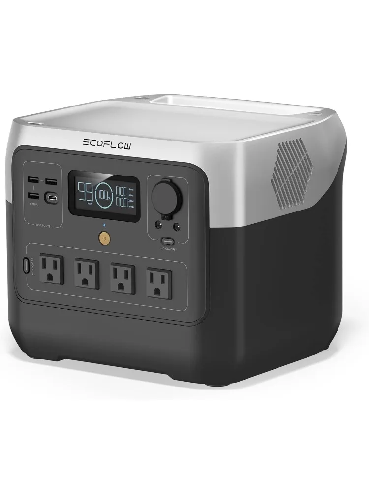 Portable Power Station 768Wh Battery 70 Min Fast Charging 4X800W AC Outlets, Solar Generator for Outdoor Camping Home