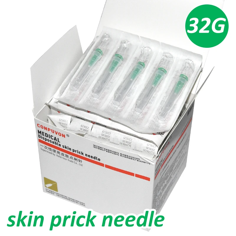 

skin prick needle Piercing Transparent Syringe Injection glue Clear Tip Cap ForPharmaceutical injection needle 32G 4mm 13mm