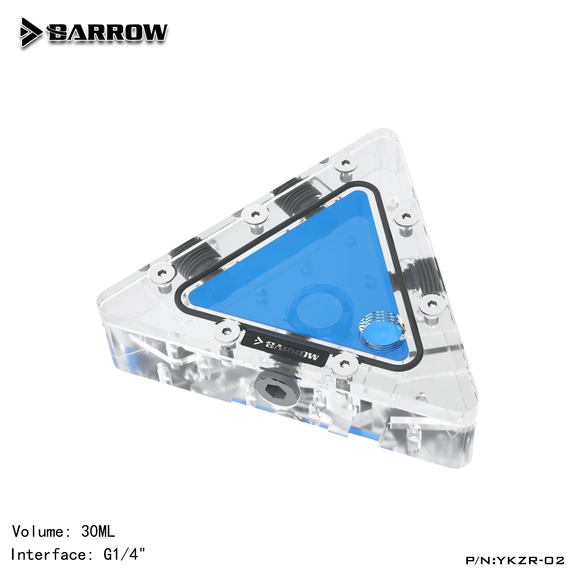 

Barrow Radiator Combination Split Triangle Water Tank Acrylic Smart Reservoir G1'/4 X5 ARGB 5V,Water Cooling Radiator,YKZR-02