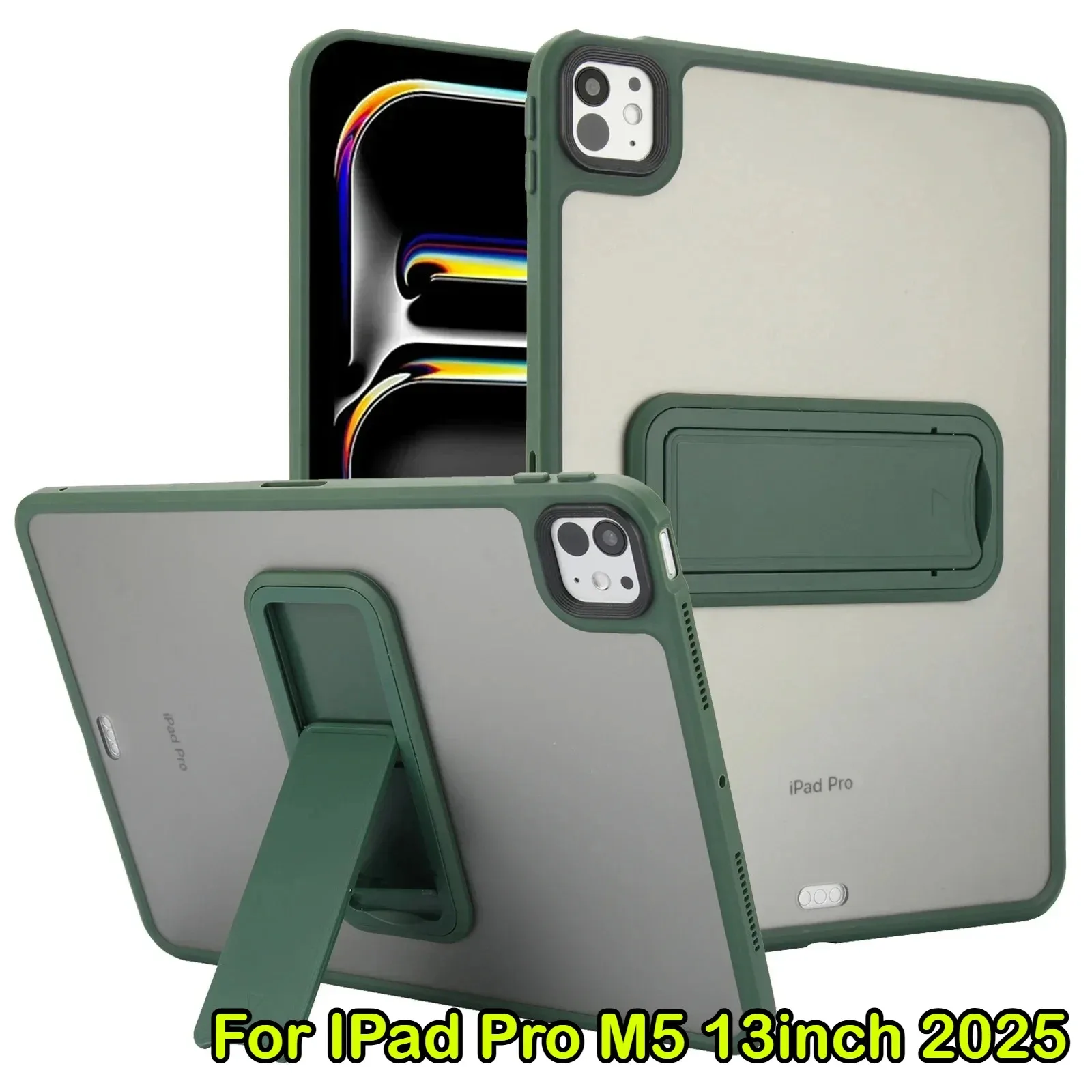 

2026 NEW Tablet Case for IPad Pro 13" 11 M5 M4 M3 M2 A19 12th A16 11th 9/8/7th 9.7 6/5th Air 8 5 4 11 10th 10.9 PC Stand Cover
