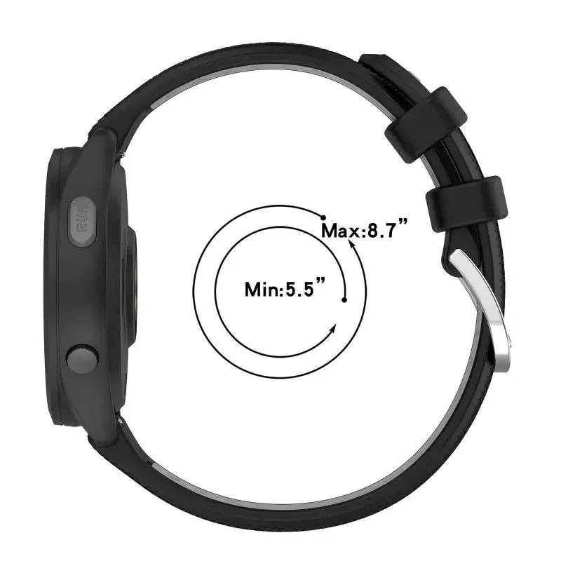 Pulseira de silicone de 18 22mm para garmin forerunner 265 265s 255 245 645 venu 2 sq2 plus vivoactive 4 3 samrt pulseira de relógio