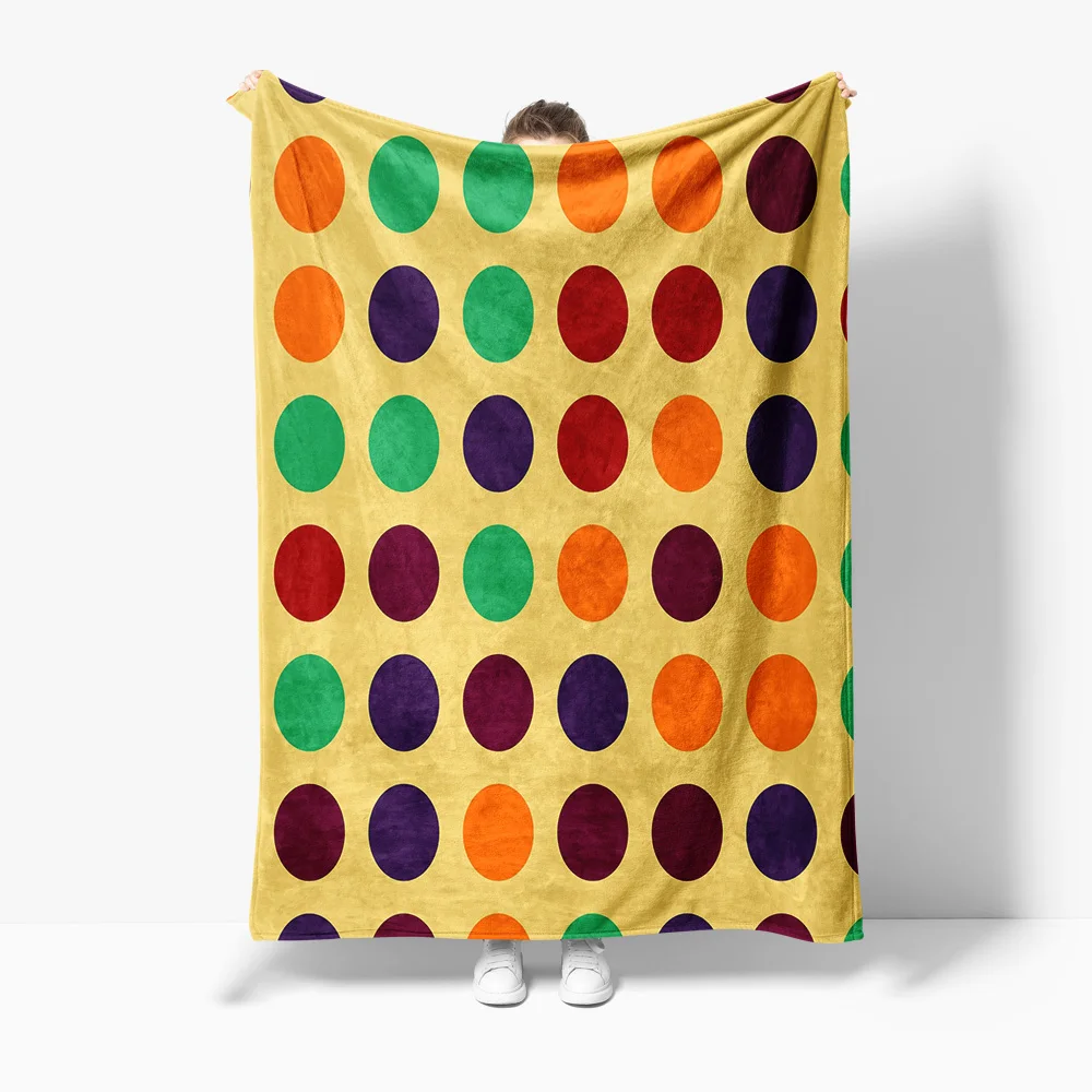 

Красочное одеяло в горошек, мягкий флисовый чехол для кровати, дивана, подарок для детей и подростков, декоративное одеяло
