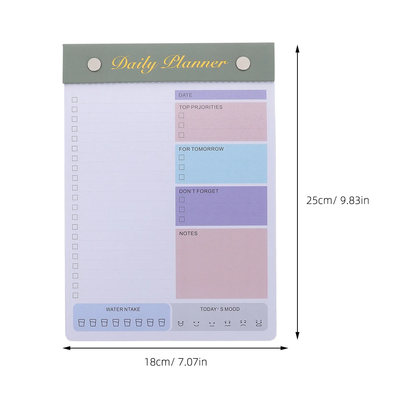 Tear Off Daily Planner Notepad Paper Material Long Use Schedule Book Easy Tear Memo Pads for Work School to Do List Planner