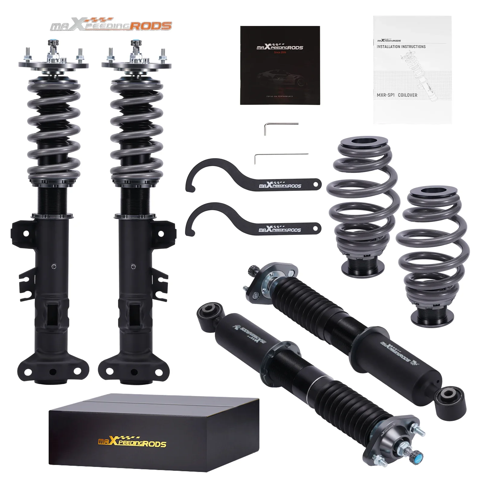 Coiled Shock Absorber For BMW E36 Coupe Saloon 328i 323i 316i 1990-1999 Damping Adjustable Racing Coilover Suspension Kits