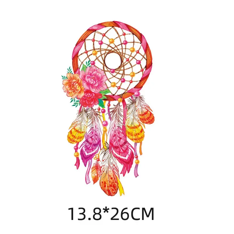 Large Thermal Sticker Dream Catcher Heat Transfer Sticker T-shirt Jacket DIY Applique Washable Iron on Transfer for Clothing