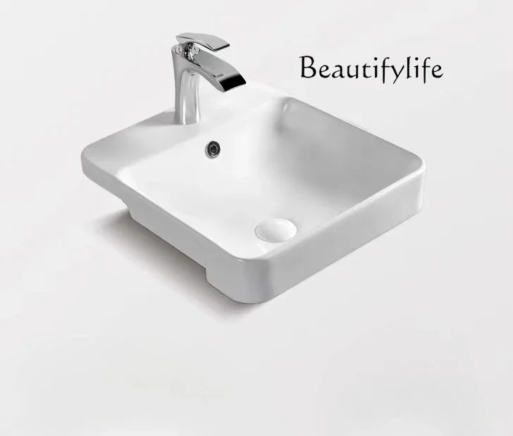 

Muebles para hogar Новая овальная керамическая раковина под столешницей, встроенная бытовая раковина с плоским дном, 24 дюйма