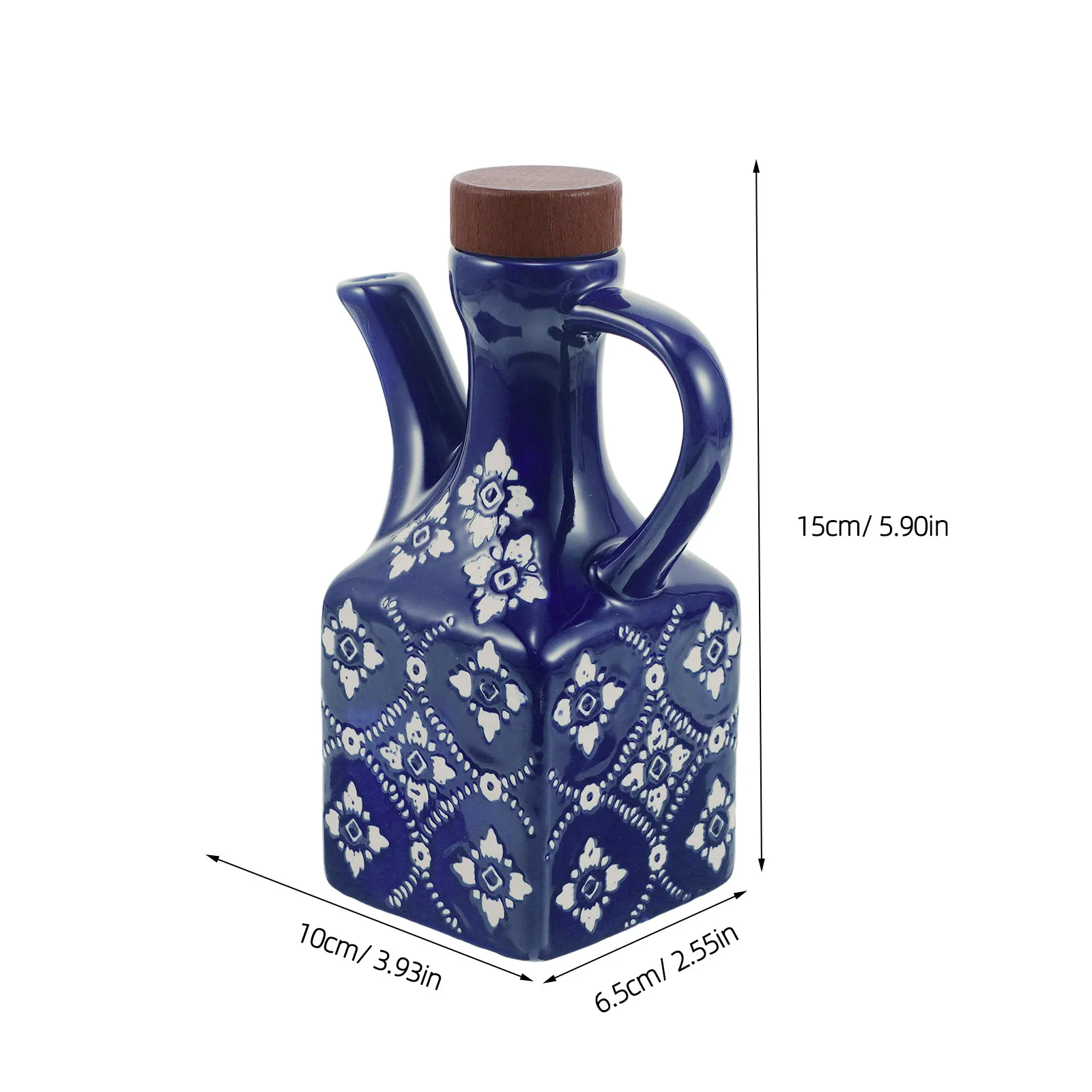 Ceramic Olive Oil Dispenser 250Ml Dripfree Pouring Bottle for Restaurant Kitchen Soy Sauce Vinegar Chili Oil