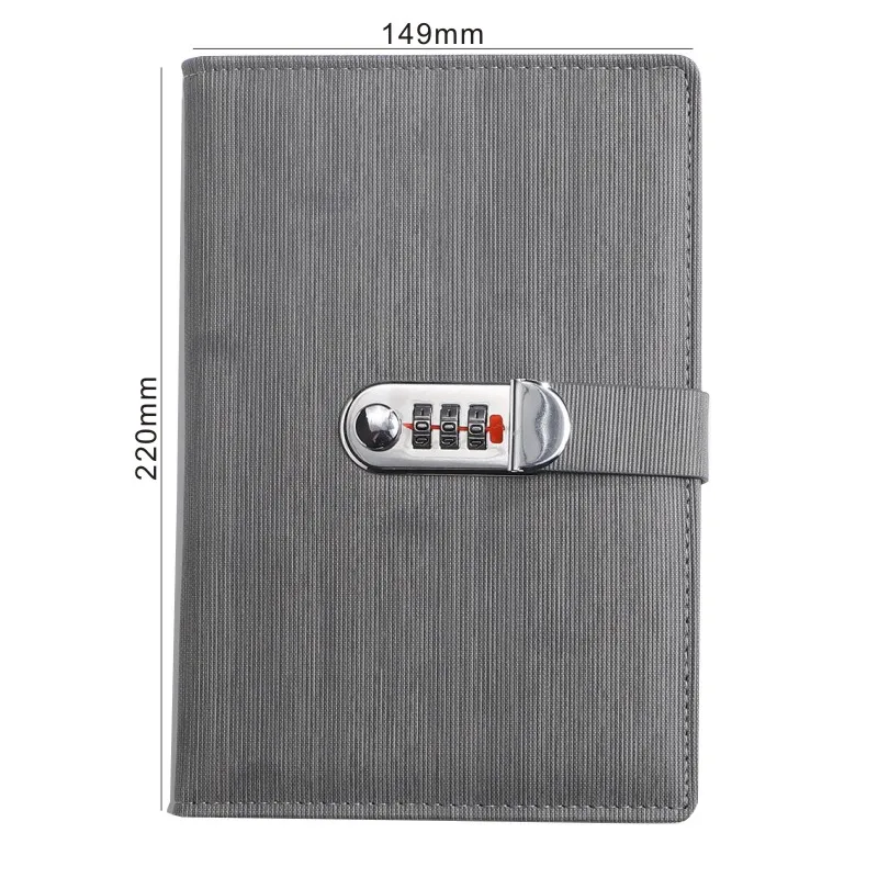 New A5 retro password book with Lock Diary Book Student Notebook Notebook sub-password Lock Notebook