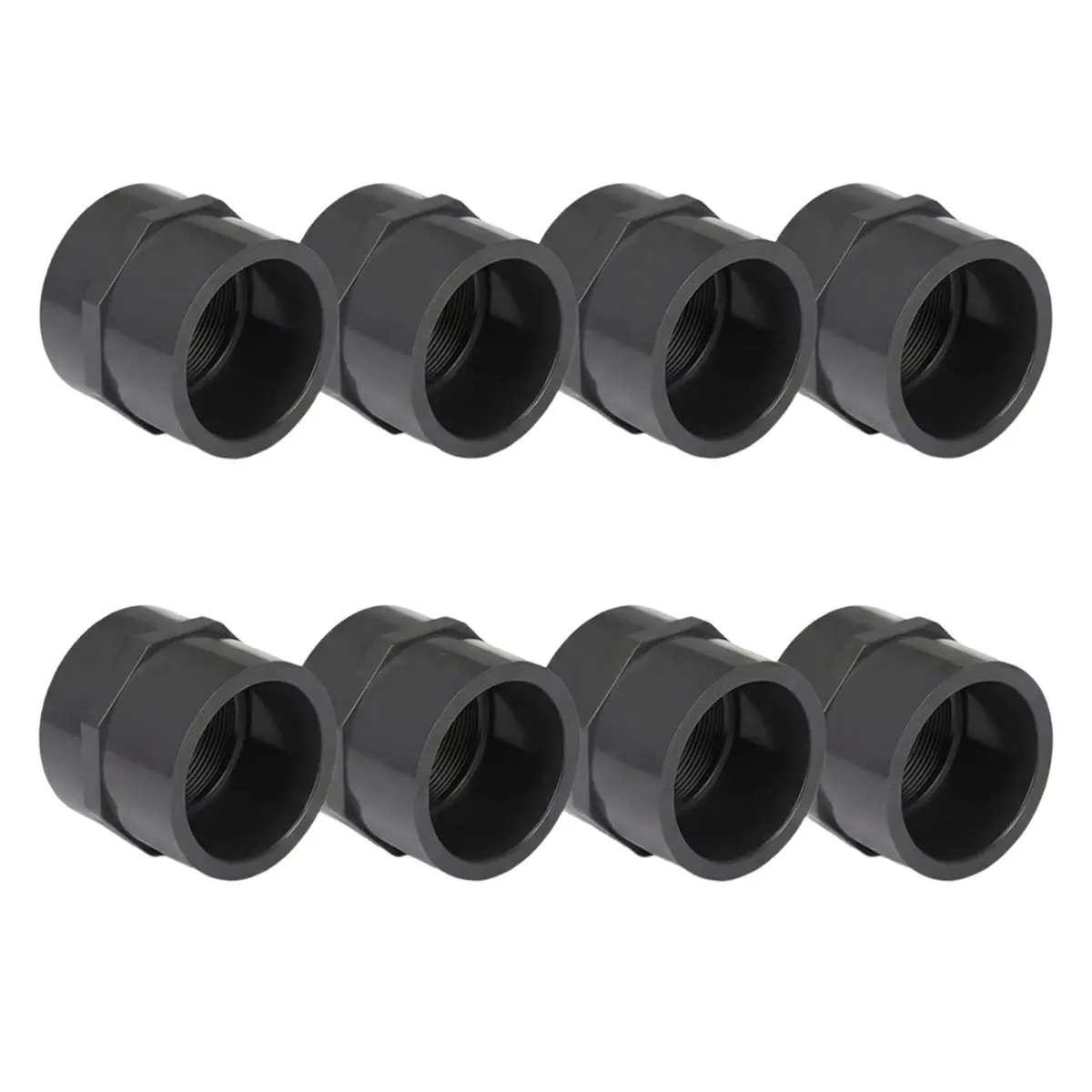 A43TBG 8 Pcs 2 Inch PVC Pipe Fitting Female Adapter PVC Industrial Grade Pipe Fittings Joints