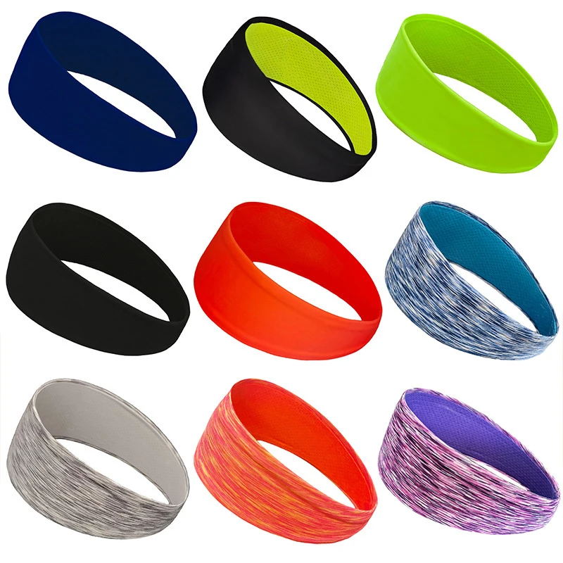 Sweatband For Men Women Elastic Sport Hairbands Head Band Yoga Headbands Headwear Headwrap Sports Workout Hair Accessories