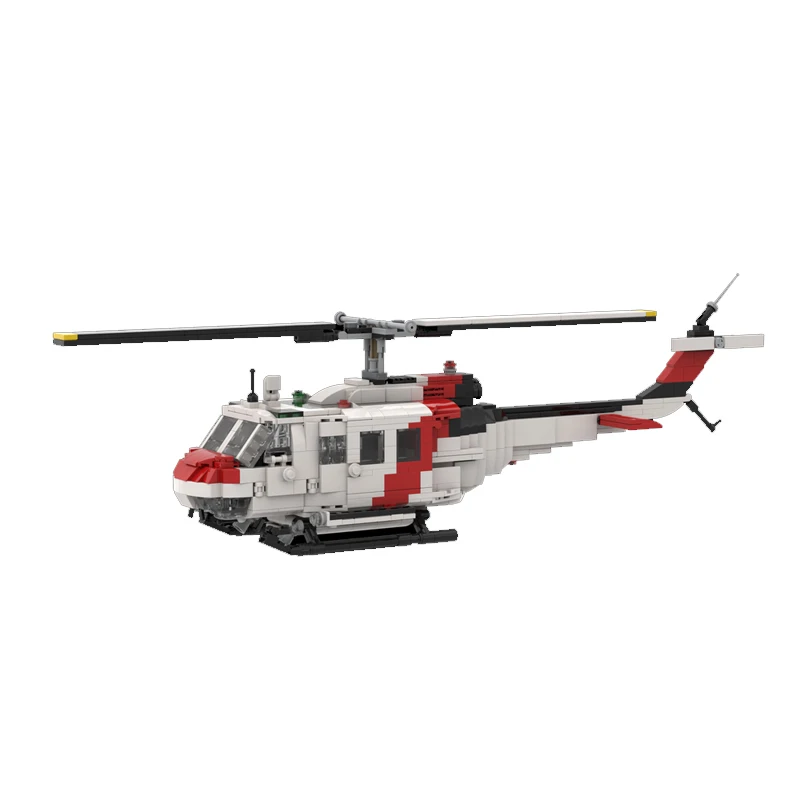 MOC Building blocks Toy Fire Helicopter Model 885pcs Creative assembly toy set Holiday gift for boys