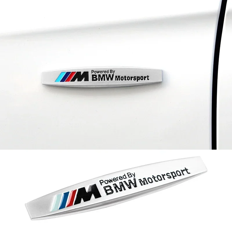 Car Motorsport Metal Logo Car Sticker Aluminum Emblem Grill Badge For BMW 1 3 5 7 Series M Performance E46 E52 E53 E60 E61 E62