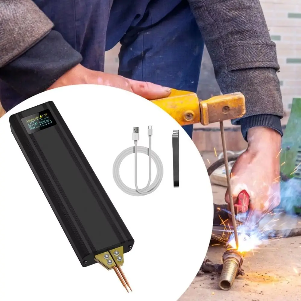 

80 Gears Spot Welder Adjustable Handheld Mini Spot Welding Machine Digital Display Automatic Trigger Integrated Design Welder