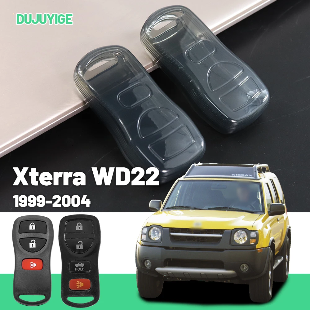 

Clear TPU Car Key Case For Nissan Xterra WD22 1999-2004 Key Fob Cover Protector Shell Auto Accessories 2000 2001 2002 2003