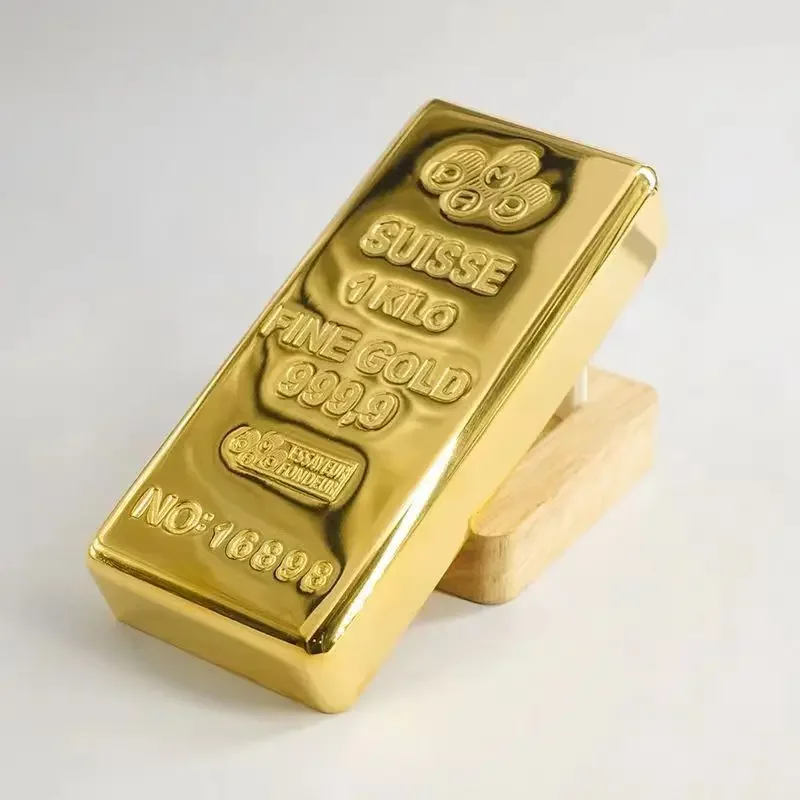 

Suisse 1kilo/1000g 24k Gold Bar 1KG Gold Bullion 1:1 Replica Swiss Bullion Jewelry Store Bank Display Anti-theft Sample