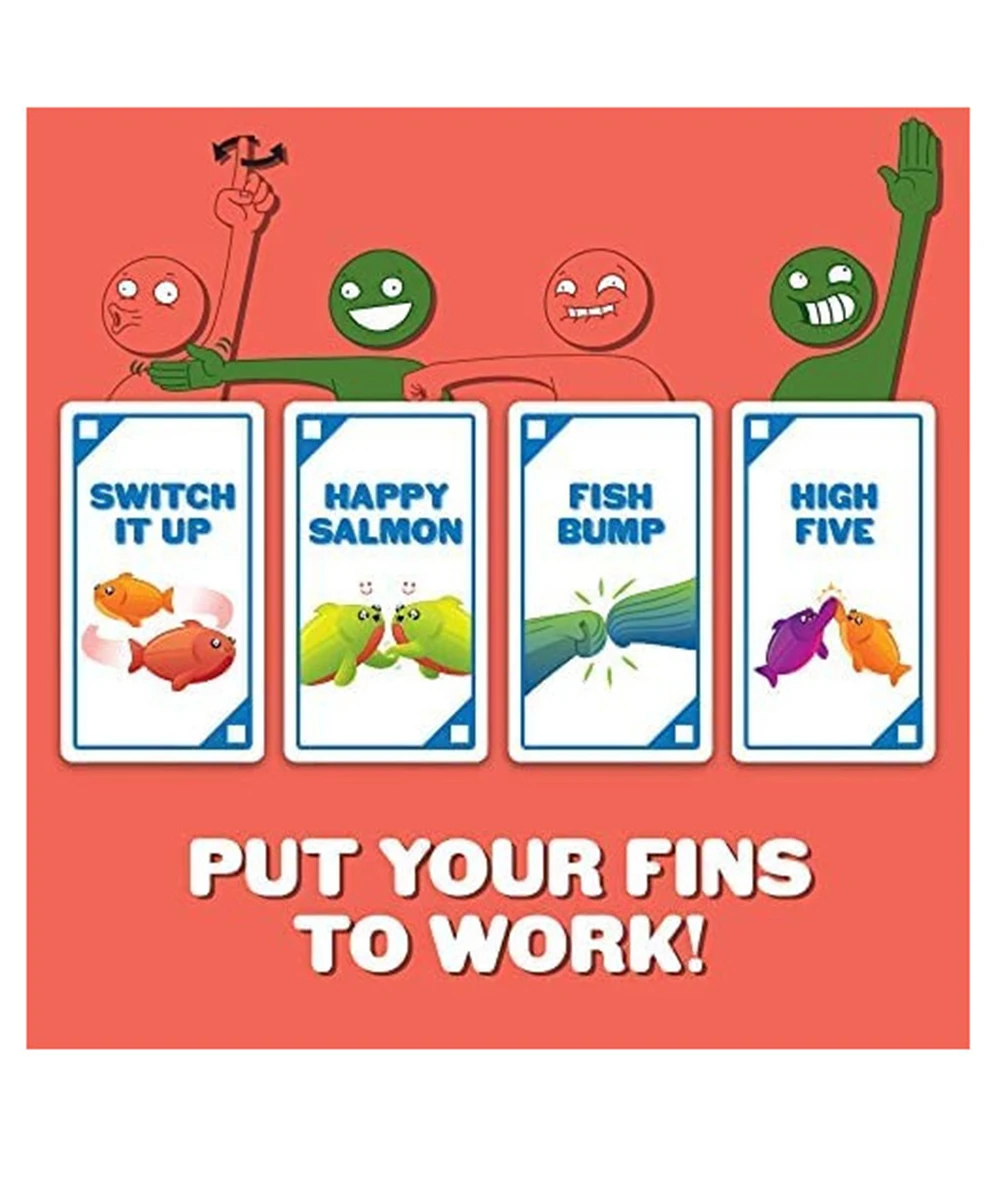 Happy Salmon by Exploding Kittens - Card Games for Adults Teens and Kids - Fun Family Games (English version)