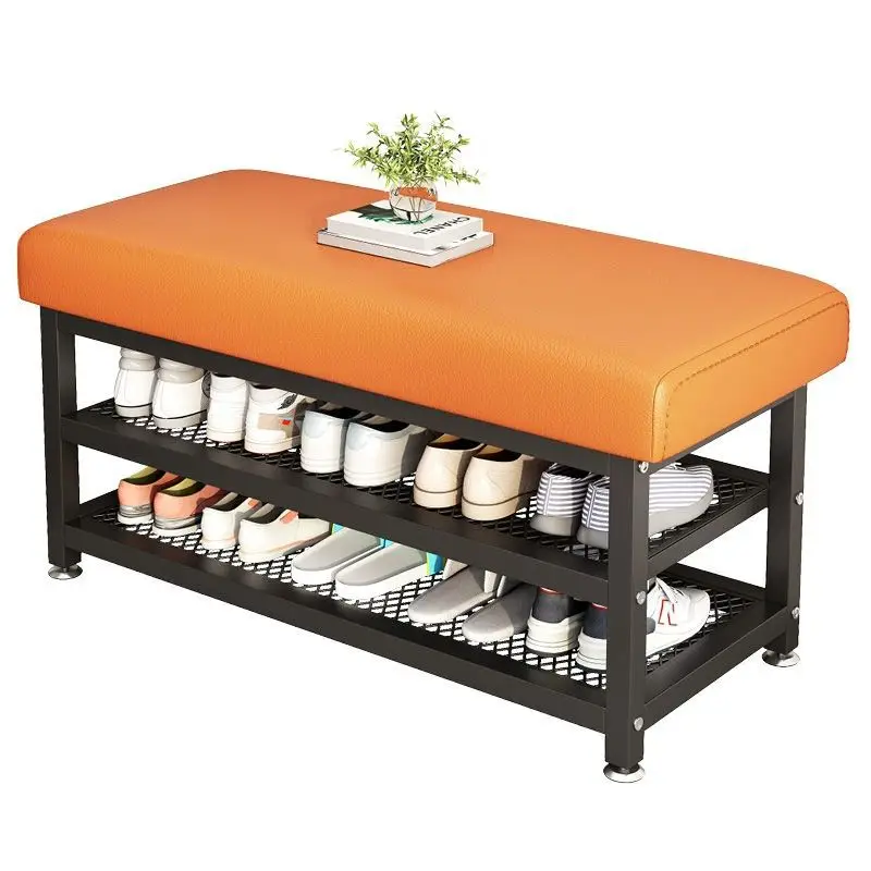

Wholesale shoe stool household door simple entry wear shoe stool soft bag seat cushion integrated entrance door shoe cabinet