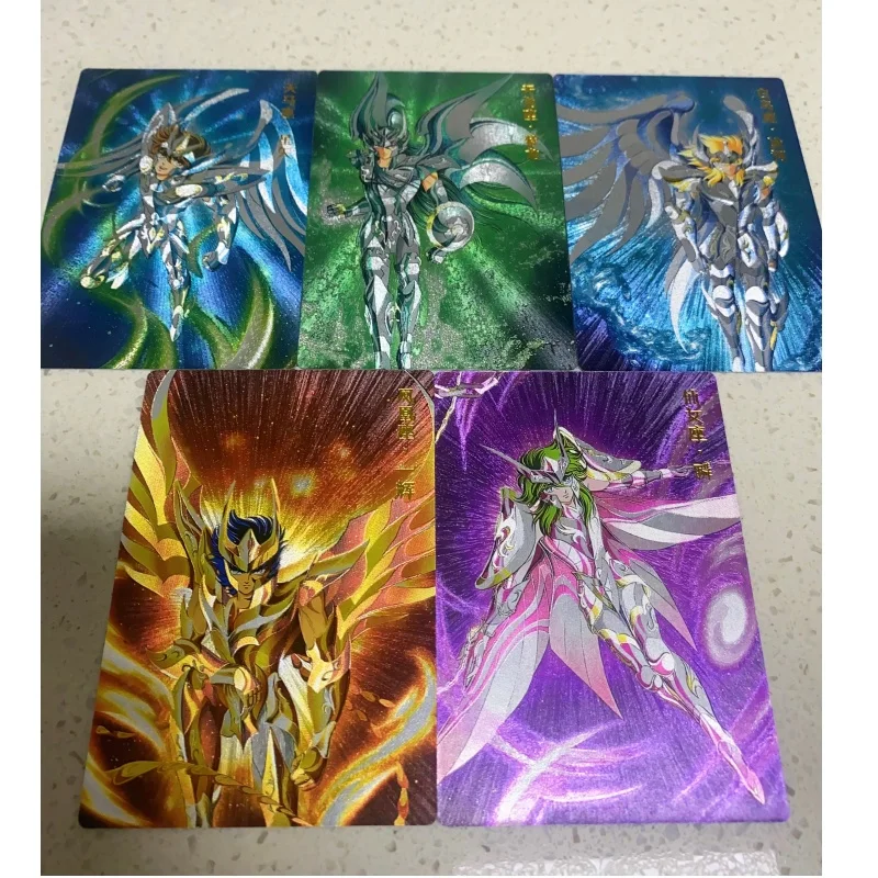 4 modelli Serie di personaggi anime Dragon Ball Son Goku Carta flash rifrattaria Saint Seiya NARUTO Uchiha Itachi Gioco di carte da collezione