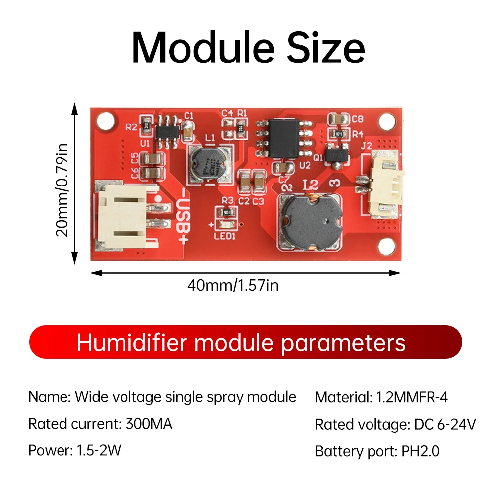 DC 6-24V USB Mini nawilżacz zestawy DIY wytwornica mgły i sterownik płytka drukowana Fogger atomizacja folia atomizer arkusz oscylacyjny