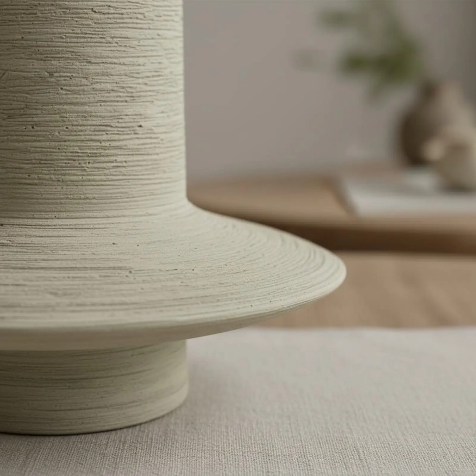 Narrow Neck Ceramic Vase Minimalist Design Textured Ceramic Vase Home Decor Decorative Accent Stable Base for Living Room